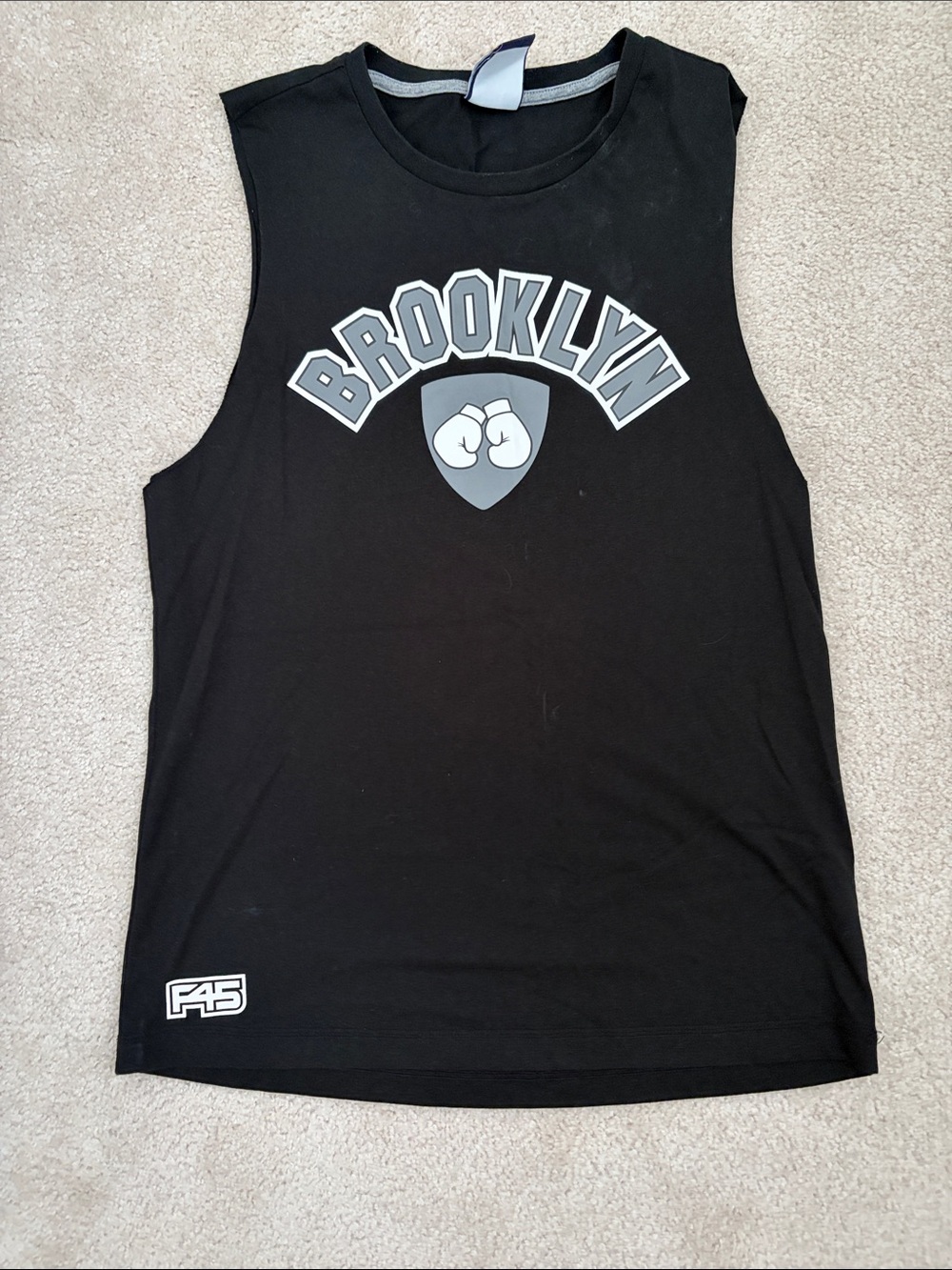 Unisex F45 Brooklyn Graphic Muscle Tank - Black